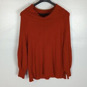 Anthopologie Poet Sleeve Cowl Neck Off Shoulder Sweater